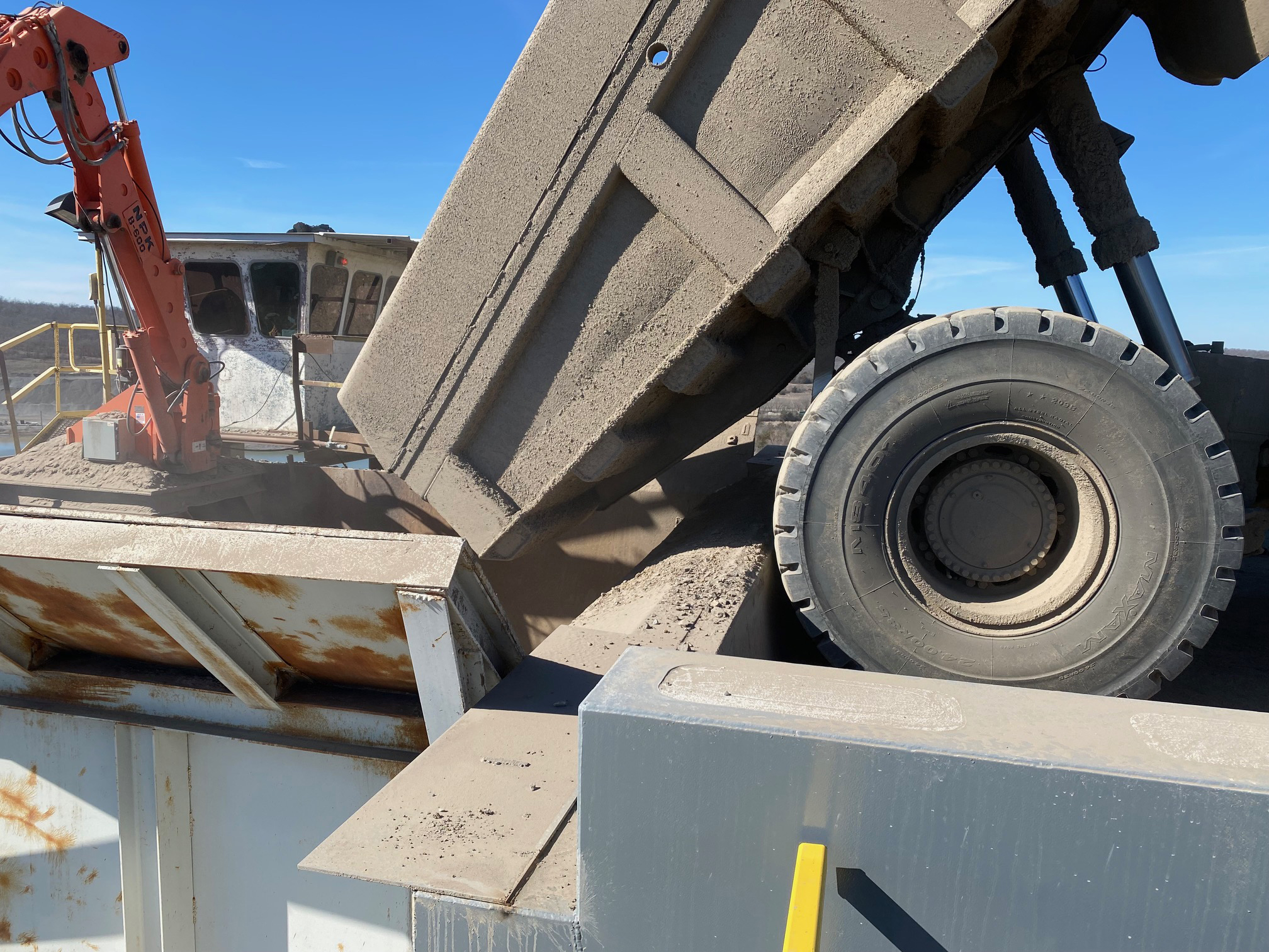 Dump truck protected by Saf T Curb